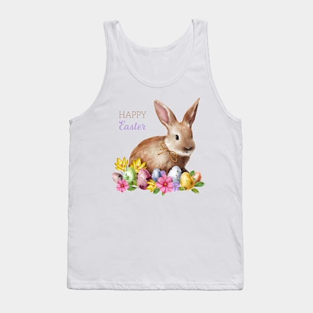 Happy Easter Tank Top by Cool Abstract Design